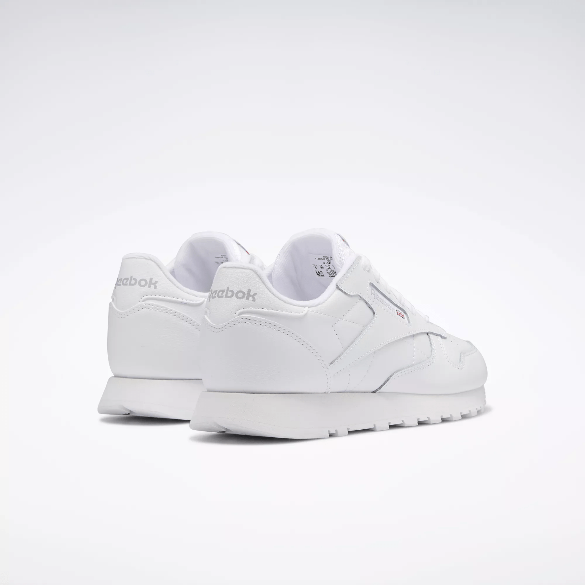 Reebok Kid's Classic Leather Triple White Sneakers