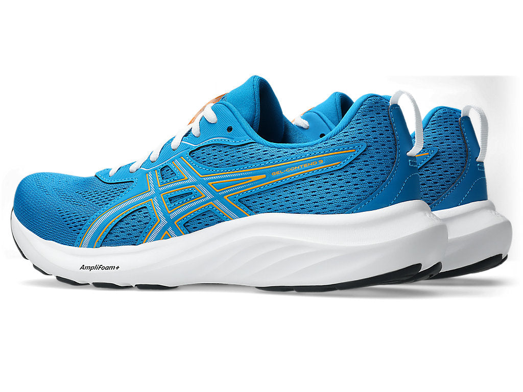 ASICS MEN'S GEL CONTEND 9 BLUE/YAMABUKI RUNNING SHOES
