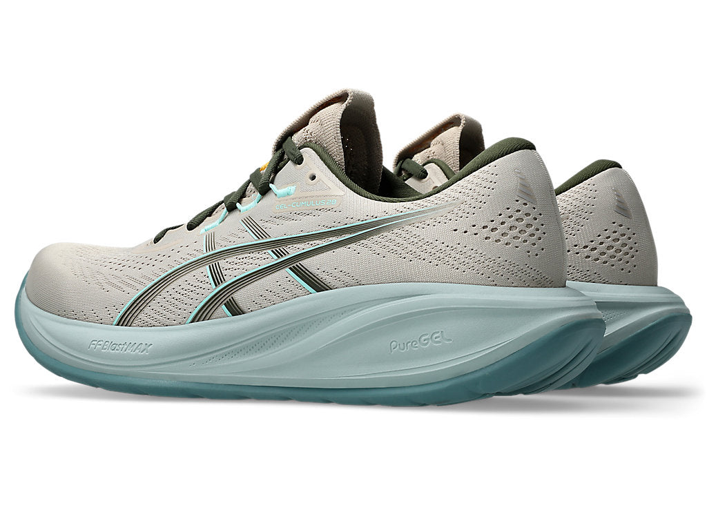 ASICS MEN'S GEL CUMULUS 28 TAUPE/KHAKI RUNNING SHOES