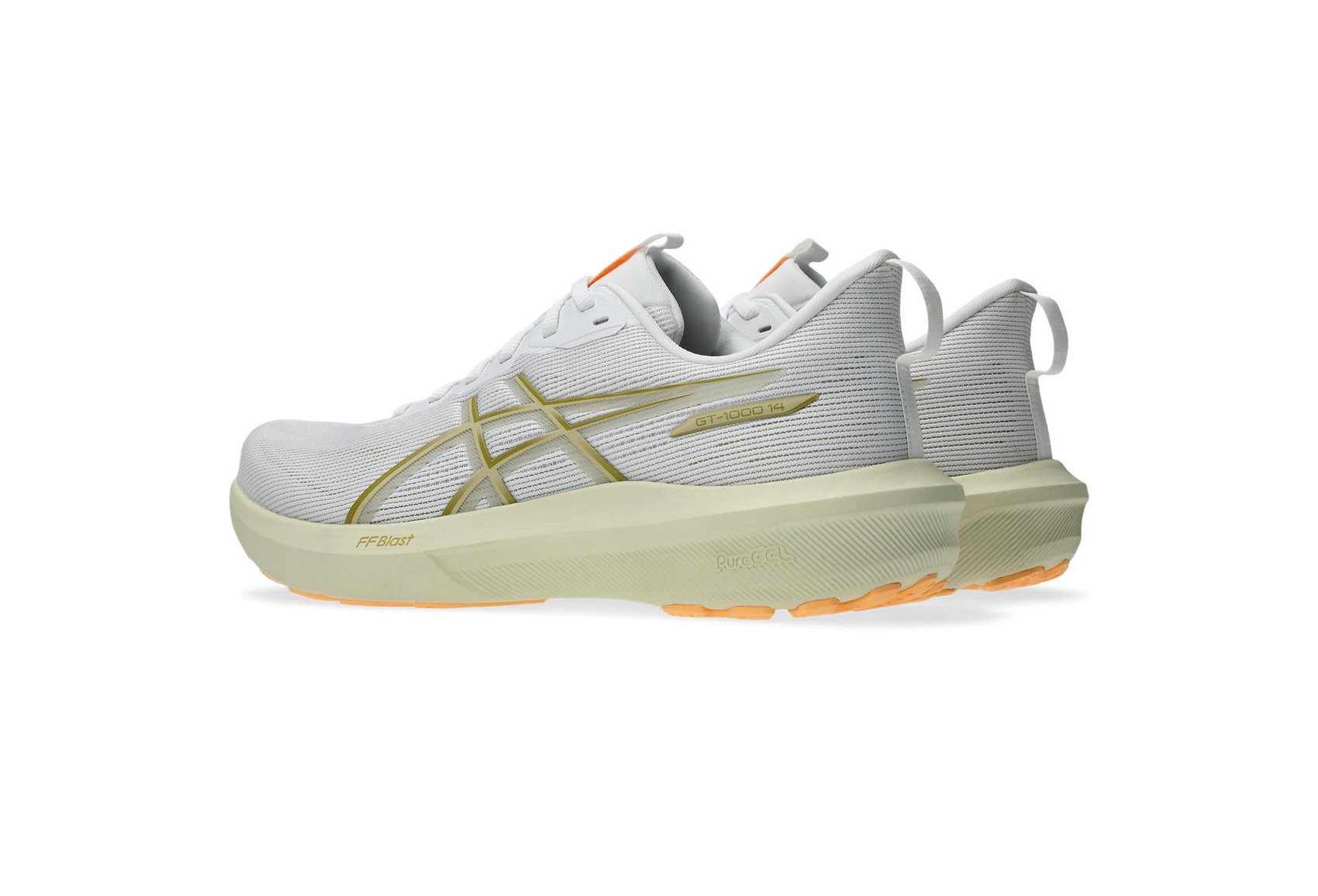 Asics Men's Gt 1000 14 White/Lemon Running Shoes