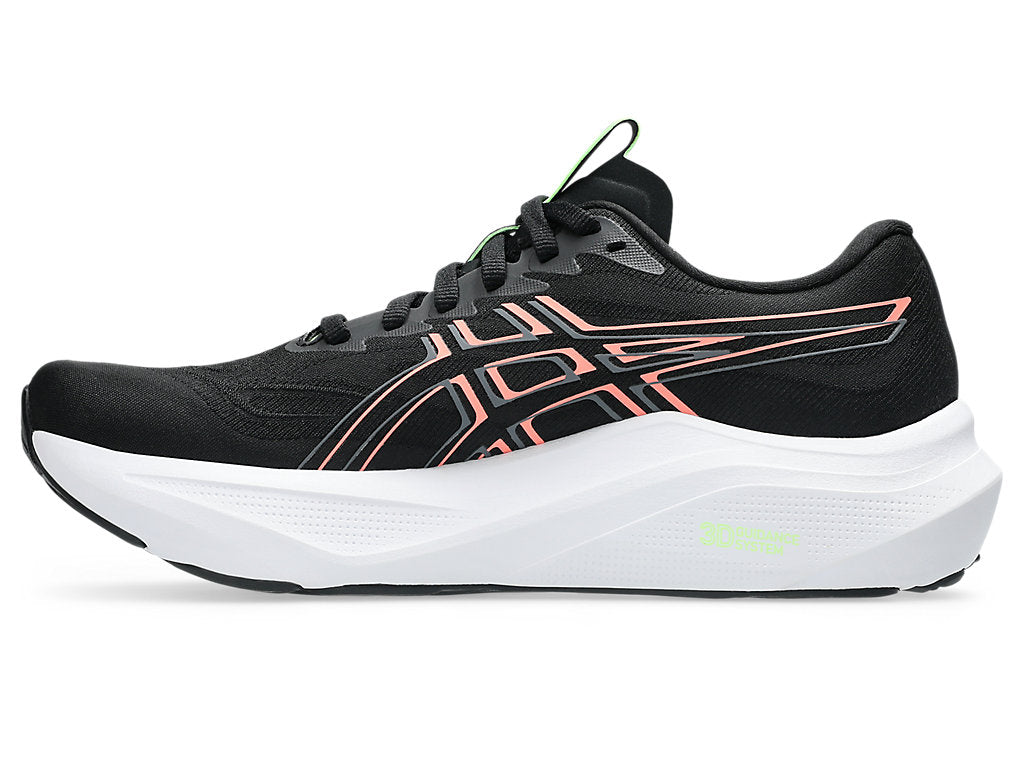 ASICS WOMEN'S GT 2000 14 BLACK/CORAL RUNNING SHOES