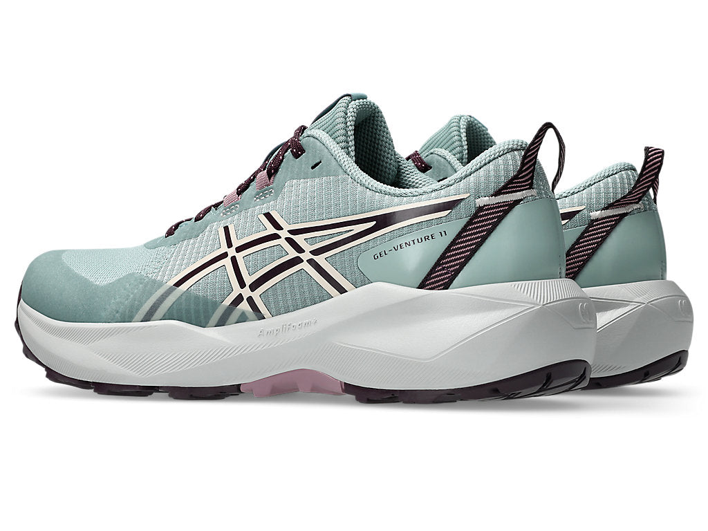 ASICS WOMEN'S VENTURE 11 OCEAN HAZE/AUBERGINE TRAIL RUNNING SHOES