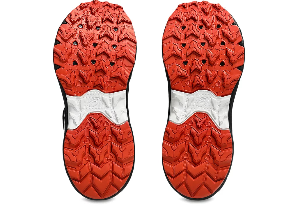 Asics Kid's Venture 9 Hook N' Loop Black/Red Running Shoes