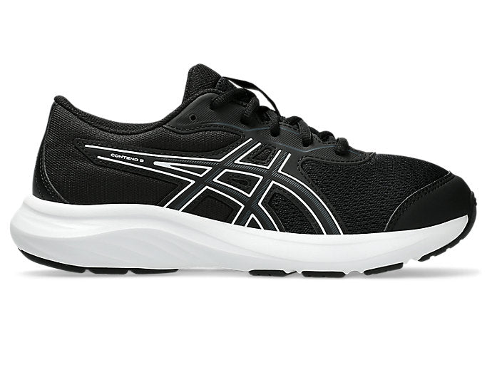 Asics Kid's Contend 9 Gs Black/White Running Shoes