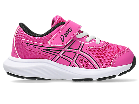 ASICS KID'S CONTEND 9 HOOK N' LOOP SAKURA/BLACK RUNNING SHOES