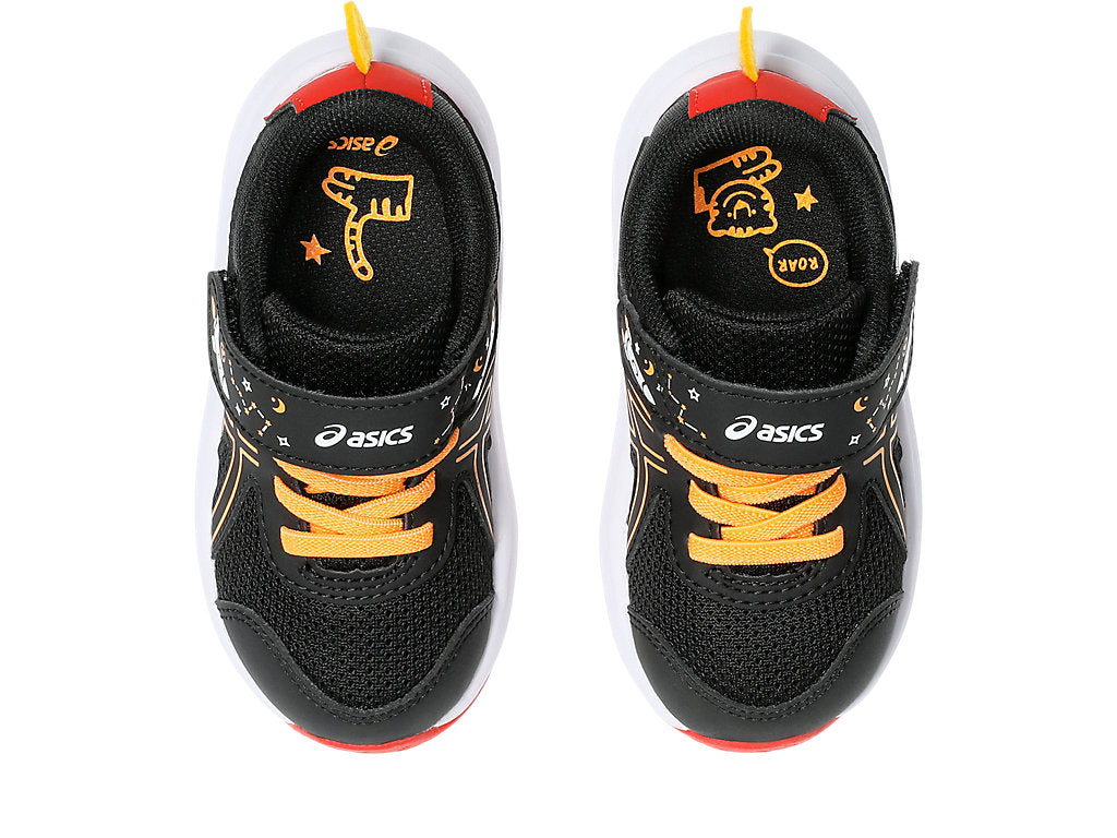 Asics Kid's Contend 9 Hook N' Loop Ts Black/Orange Running Shoes
