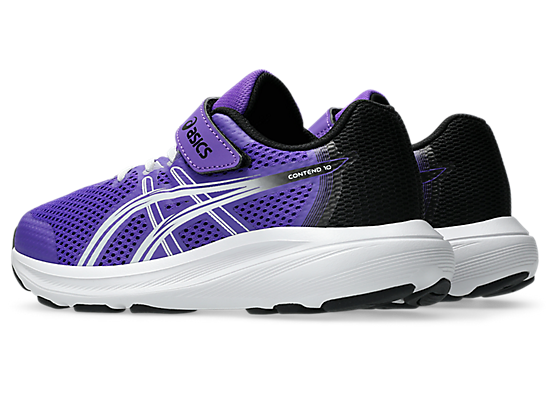 ASICS KID'S HOOK N' LOOP CONTEND 10 PS AMETHYST/BLACK RUNNING SHOES