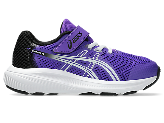 ASICS KID'S HOOK N' LOOP CONTEND 10 PS AMETHYST/BLACK RUNNING SHOES