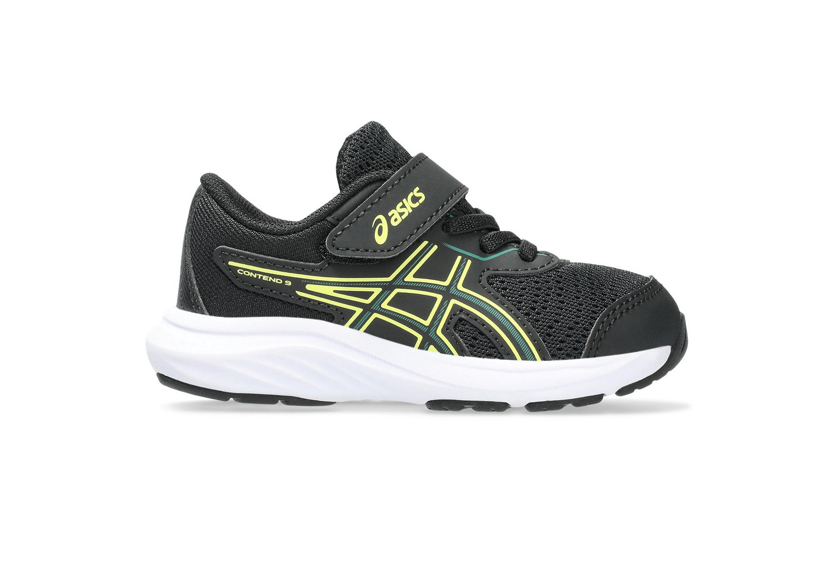 Asics Kid's Contend 9 Ts Black/Green Running Shoes