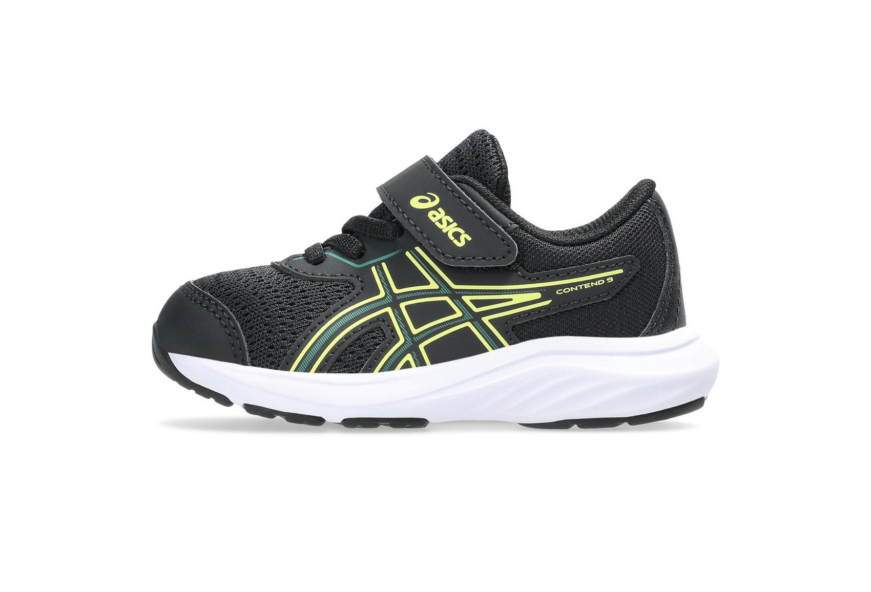 Asics Kid's Contend 9 Ts Black/Green Running Shoes