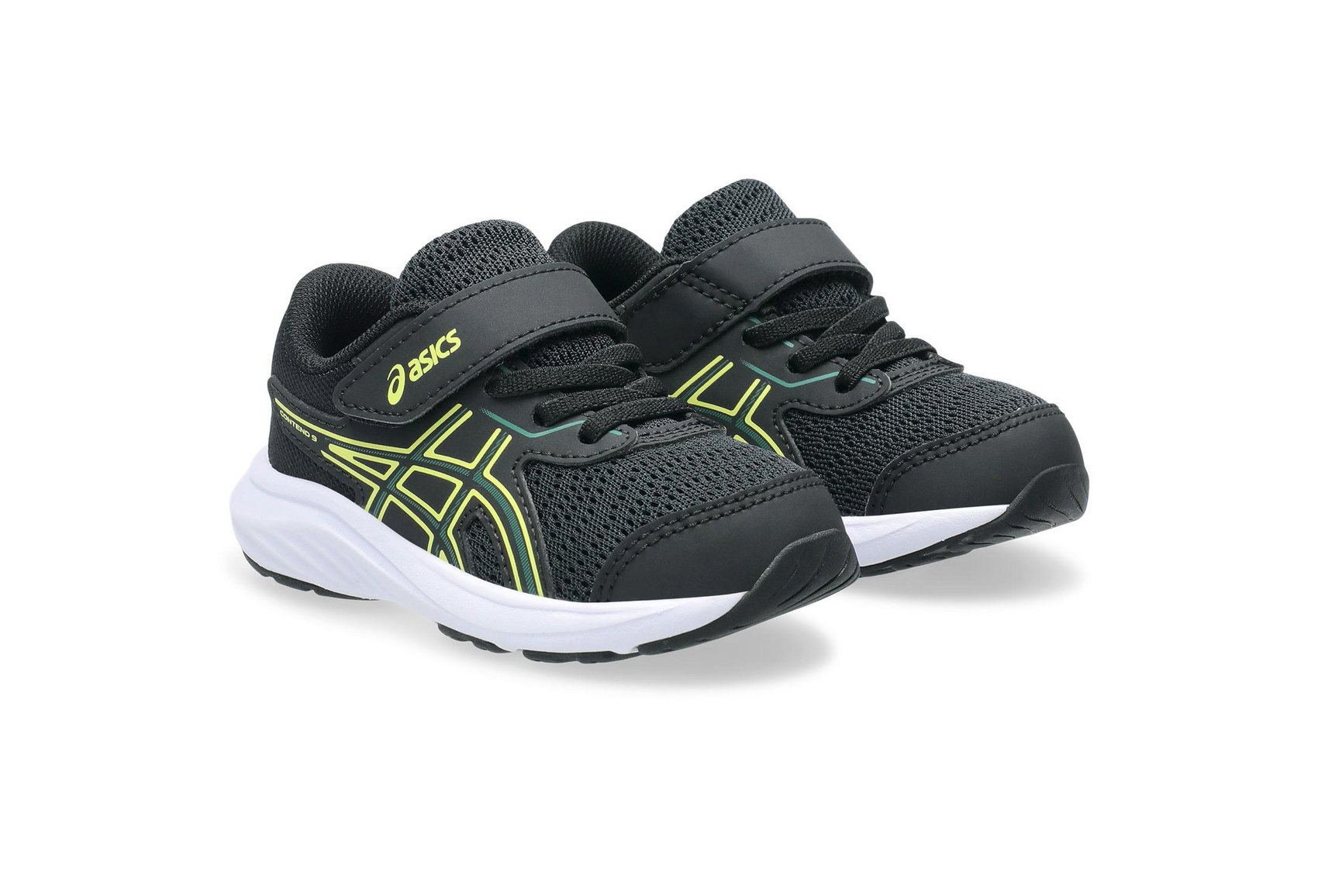 Asics Kid's Contend 9 Ts Black/Green Running Shoes
