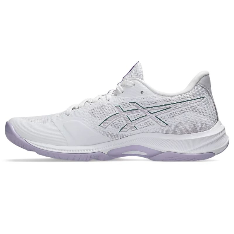 ASICS WOMEN'S NETBURNER BALLISTIC FF 4 WHITE/DAHLIA NETBALL SHOES