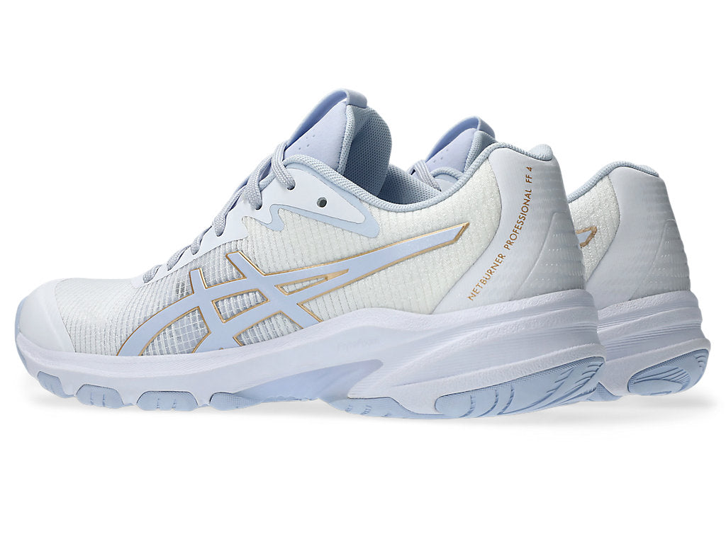 Asics Women's Gel Netburner Pro White/Blue Fade Netball Shoes
