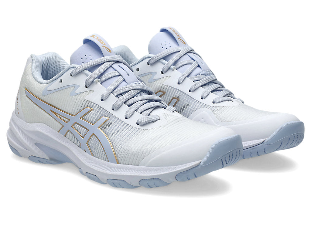 Asics Women's Gel Netburner Pro White/Blue Fade Netball Shoes