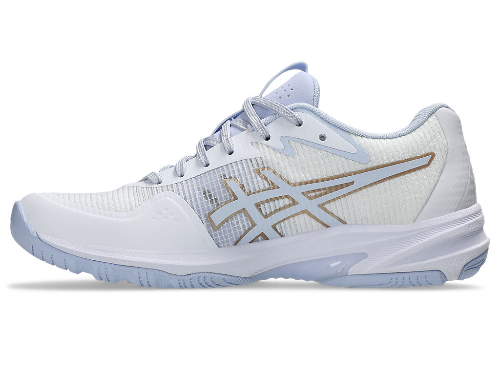 Asics Women's Gel Netburner Pro White/Blue Fade Netball Shoes