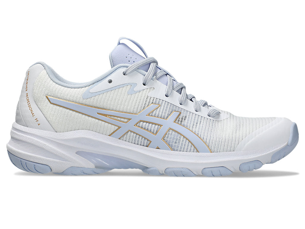Asics Women's Gel Netburner Pro White/Blue Fade Netball Shoes