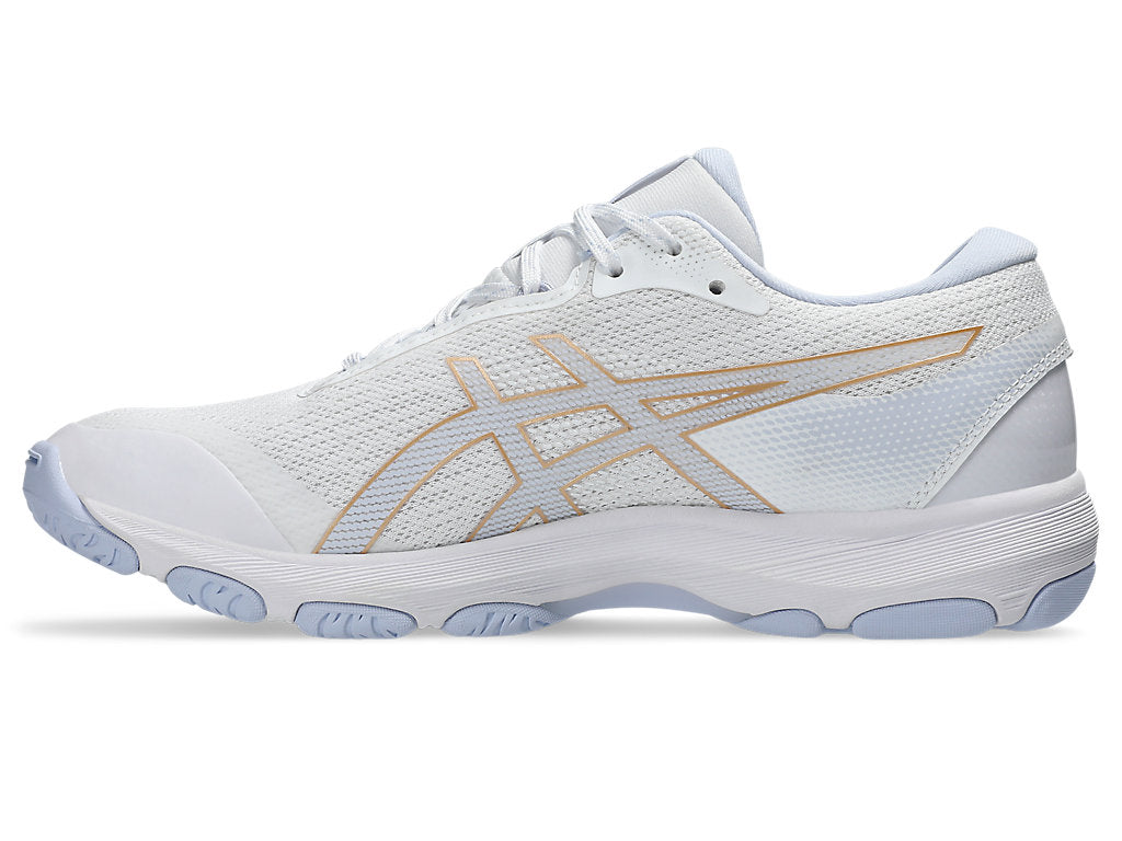 Asics Women's Netburner Academy 10 White/Champagne Netball Shoes