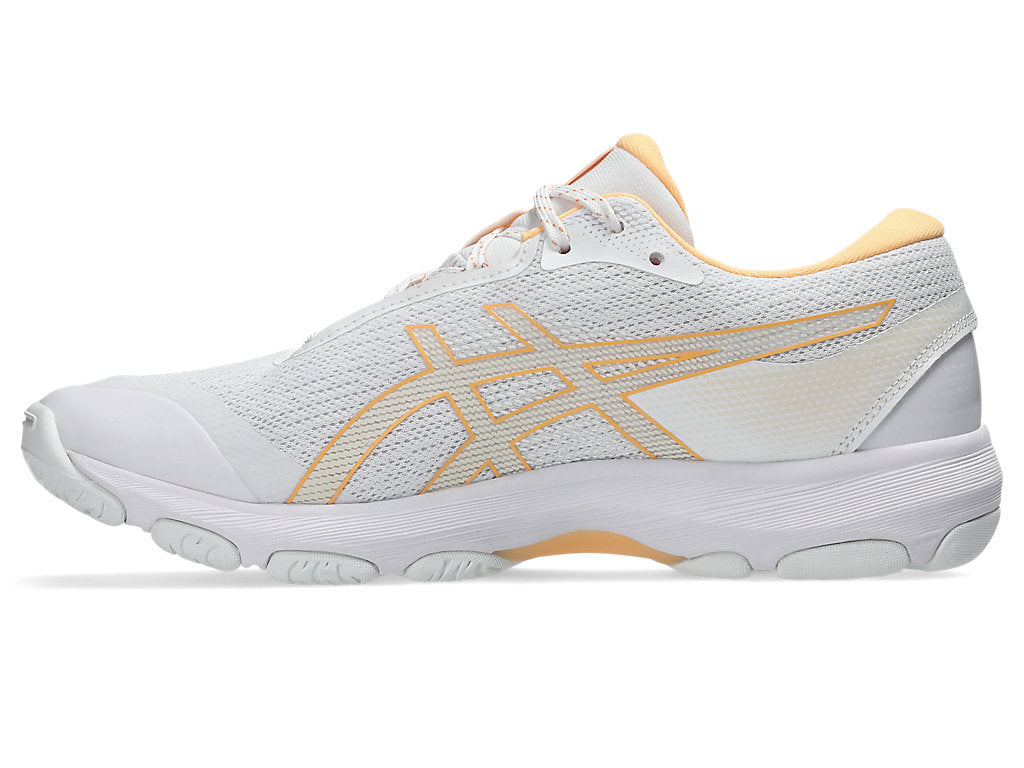 ASICS WOMEN'S GEL NETBURNER ACADEMY 10 WHITE/ROSE GOLD NETBALL SHOES