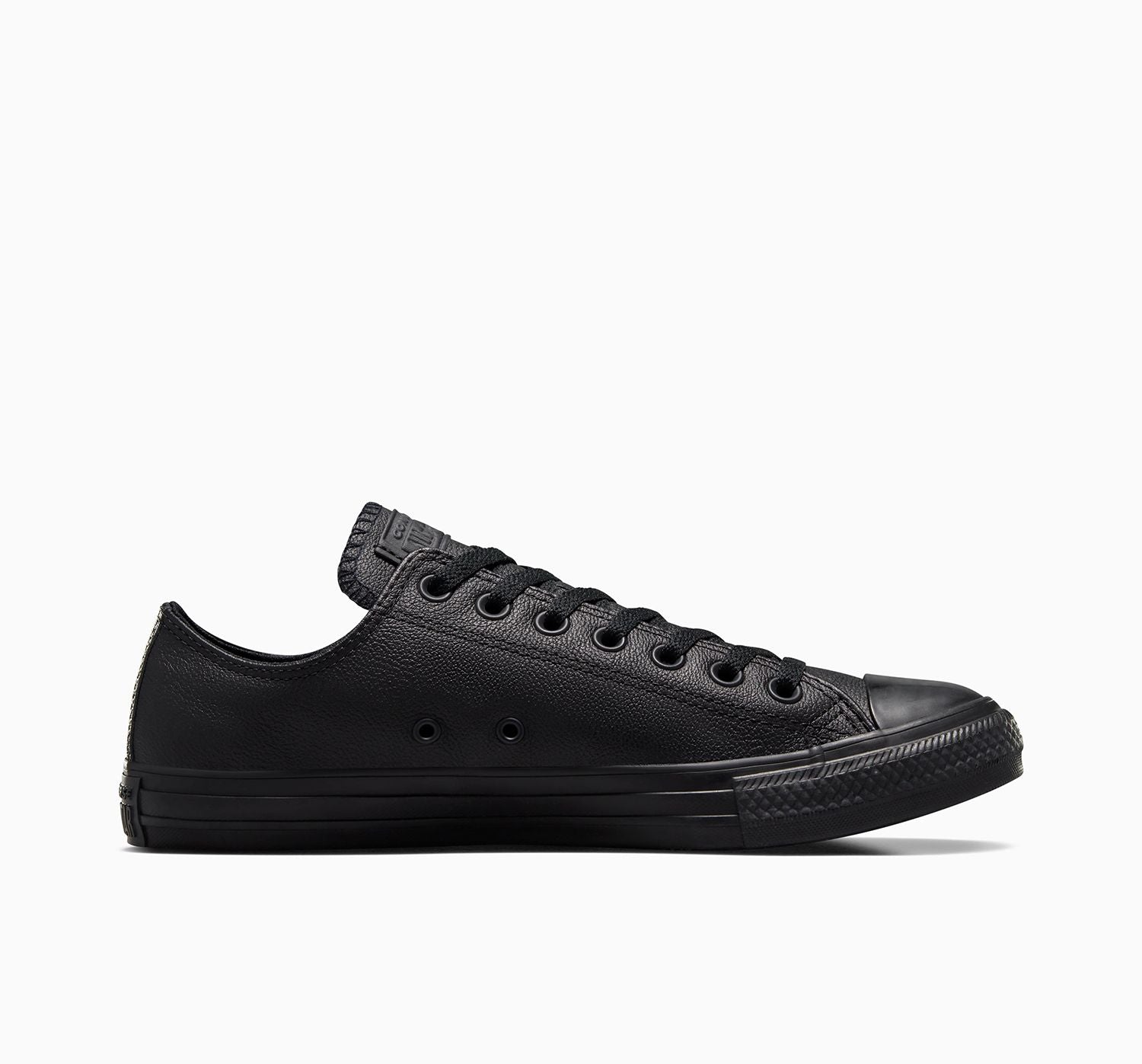 Converse Kids Chuck Taylor All Star Low Top Triple Black Leather Shoe