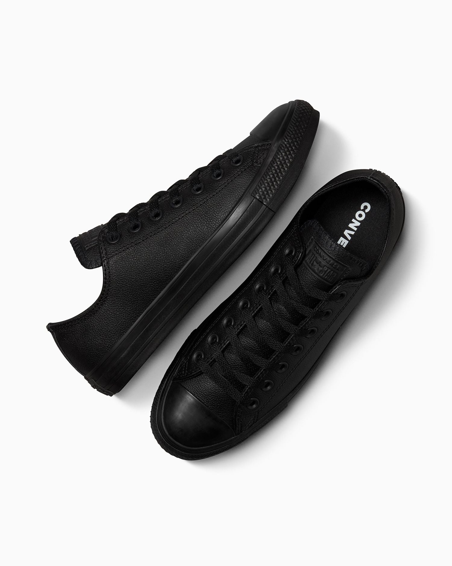 Converse Kids Chuck Taylor All Star Low Top Triple Black Leather Shoe