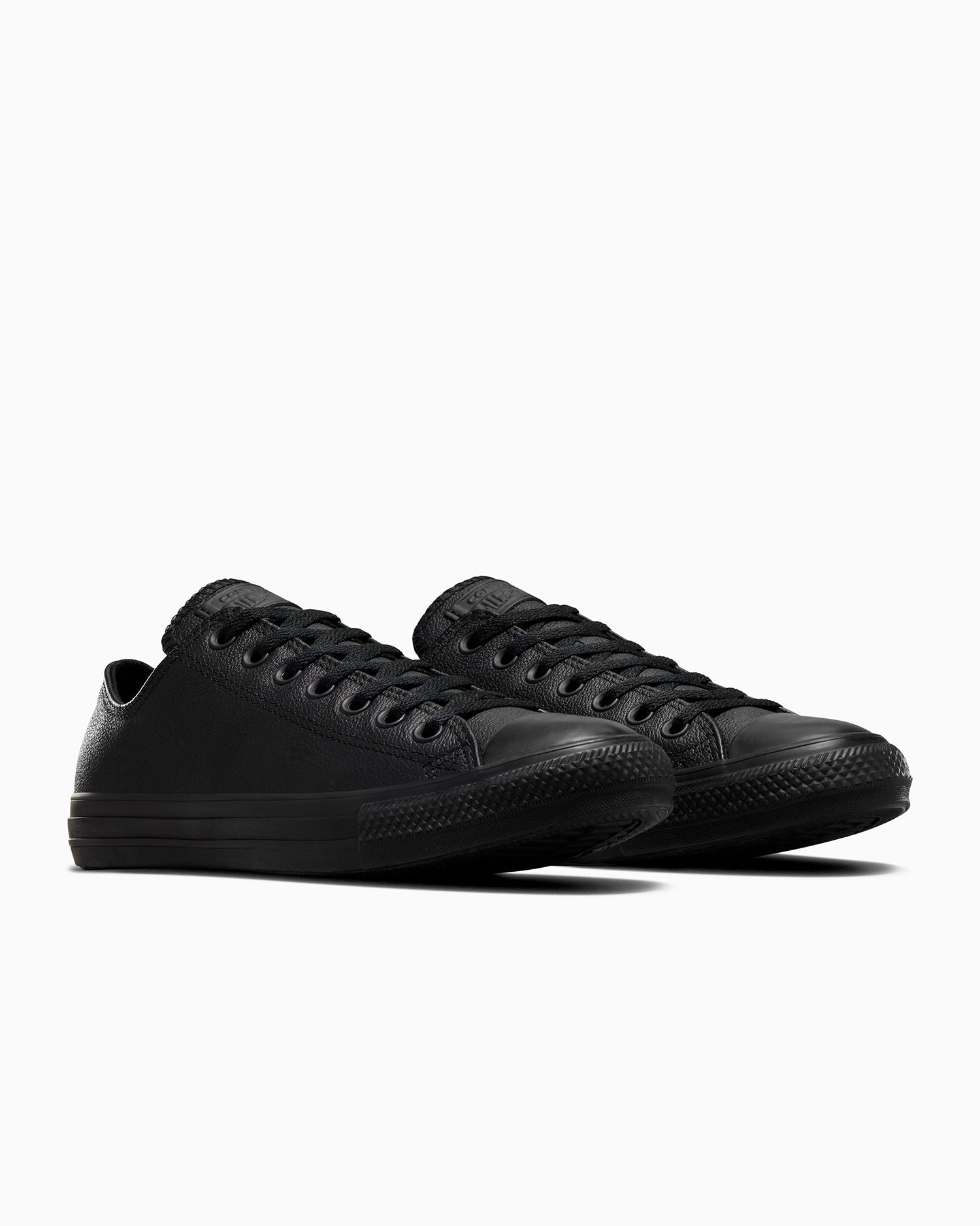 Converse Kids Chuck Taylor All Star Low Top Triple Black Leather Shoe