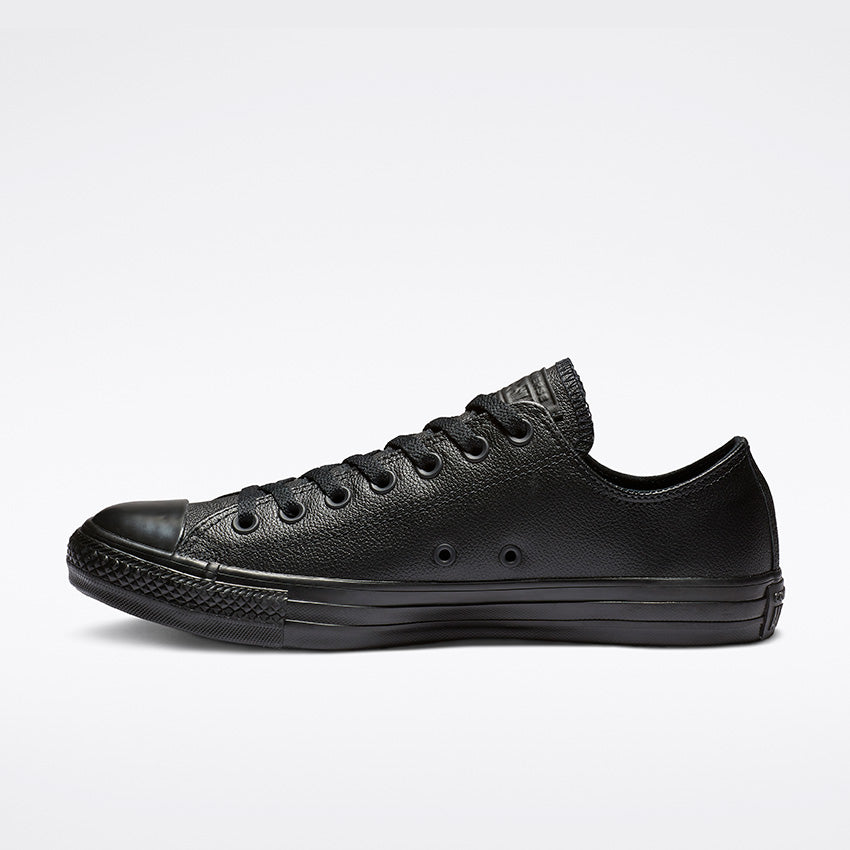Converse Men's Chuck Taylor All Star Low Top Triple Black Leather Shoe