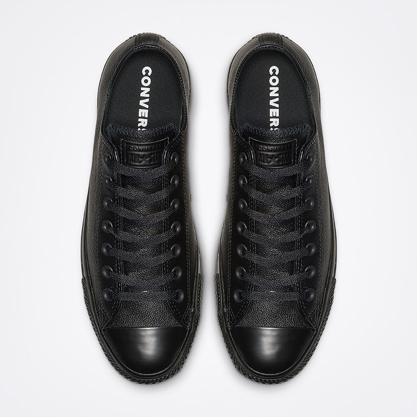 Converse Men's Chuck Taylor All Star Low Top Triple Black Leather Shoe