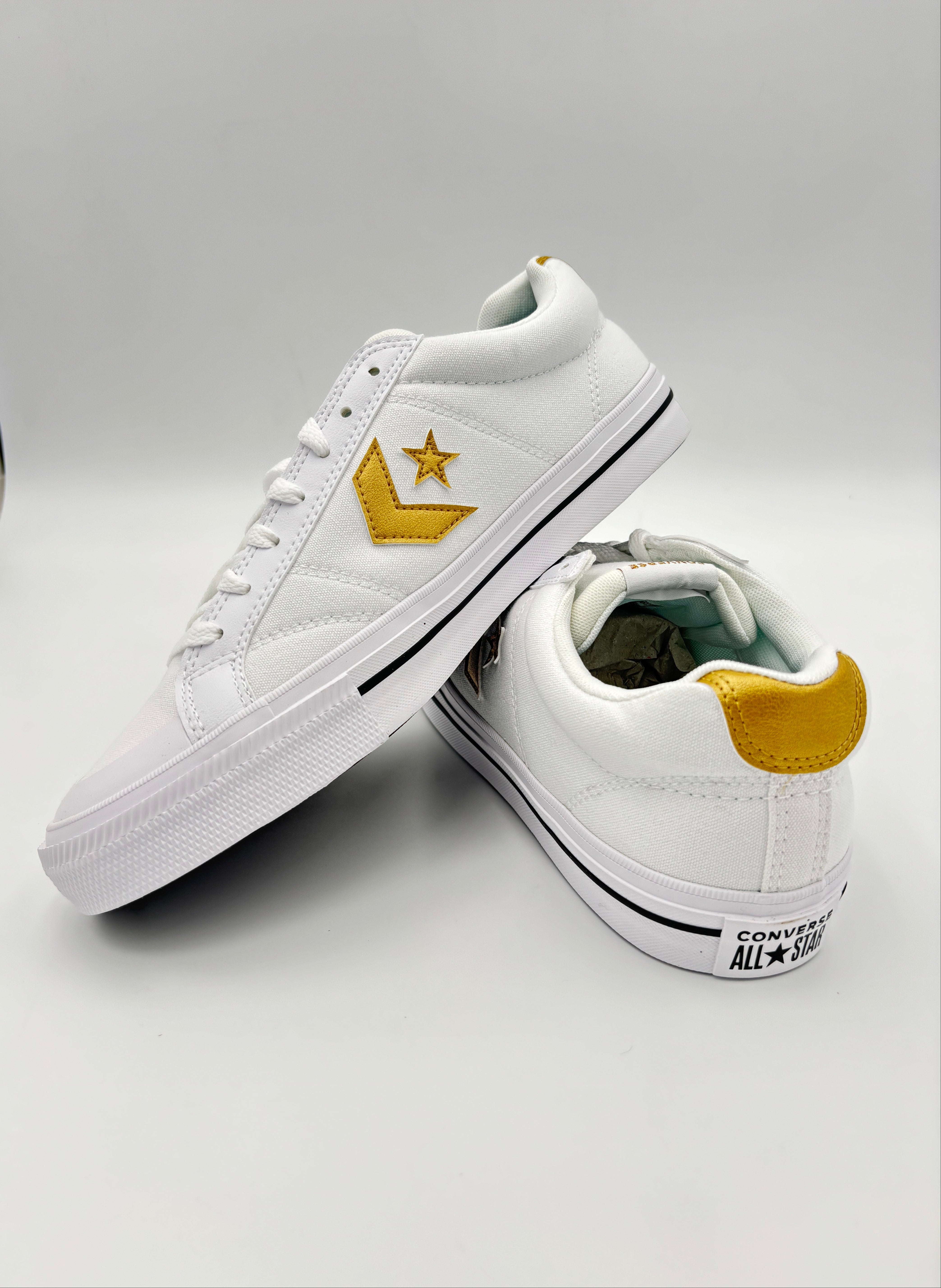 Converse Unisex Sport Casual White/Gold Sport Shoes