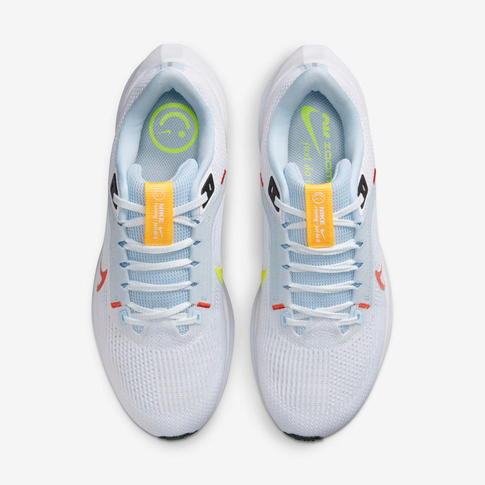 NIKE WOMEN'S AIR ZOOM PEGASUS 40 WHITE/ORANGE RUNNING SHOES
