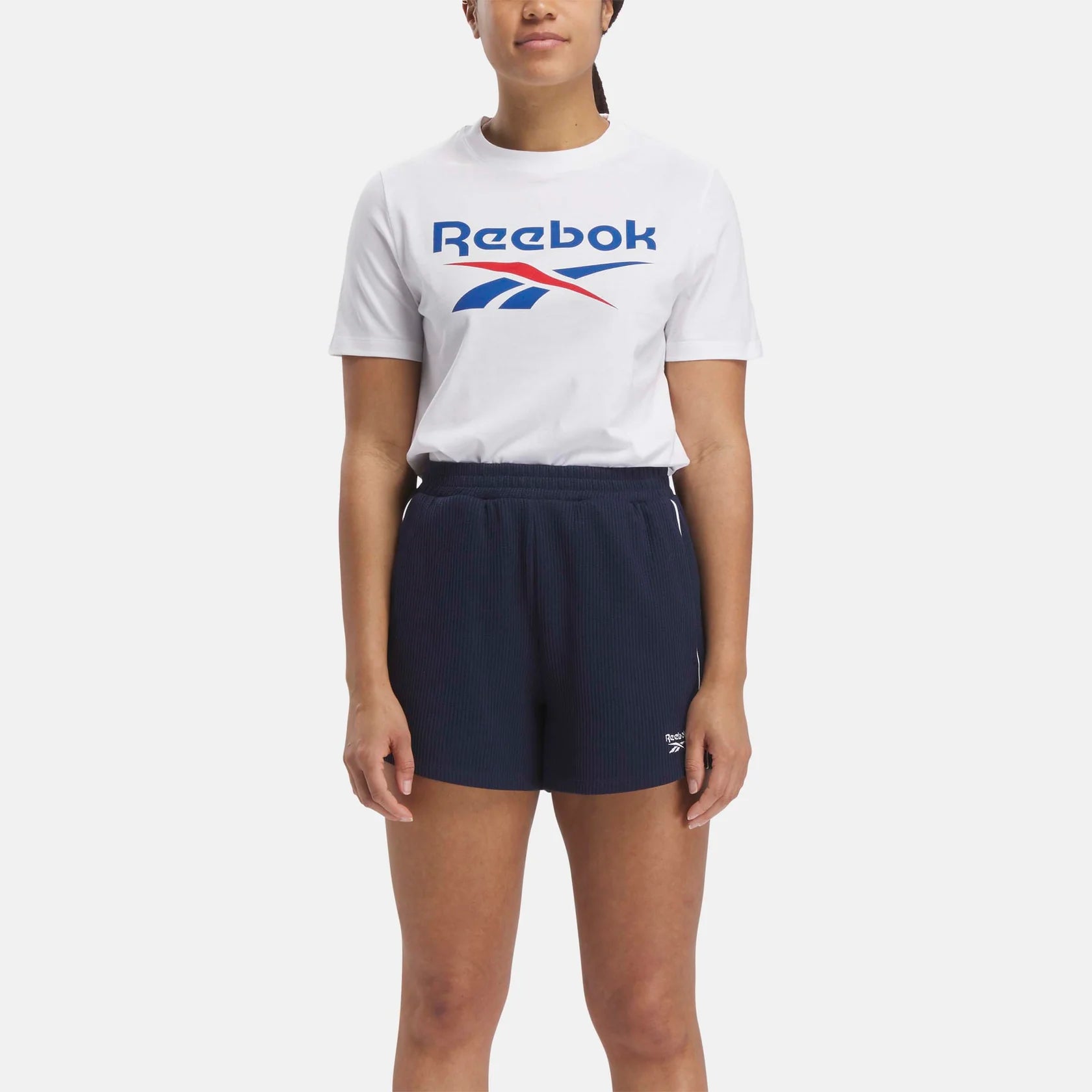 Reebok Women's Identity Big Logo White Tee