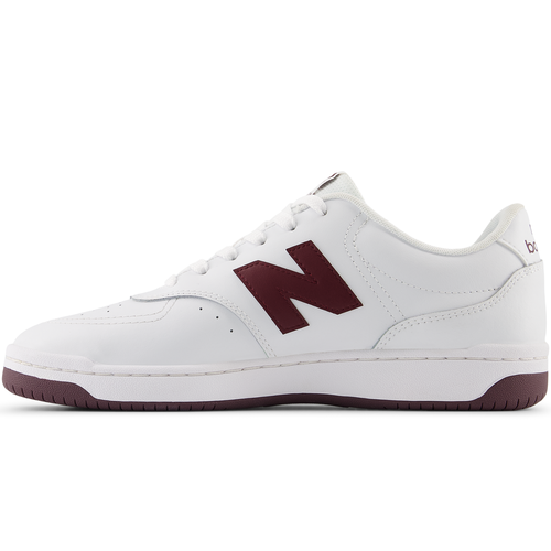 New Balance Unisex Bb80 White/Maroon Sneaker Shoes