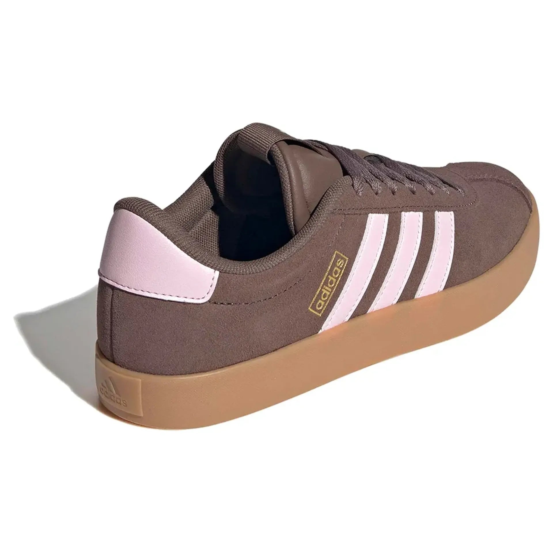Adidas Women's Vl Court 3.0 Brown/Pink Sneaker Shoes