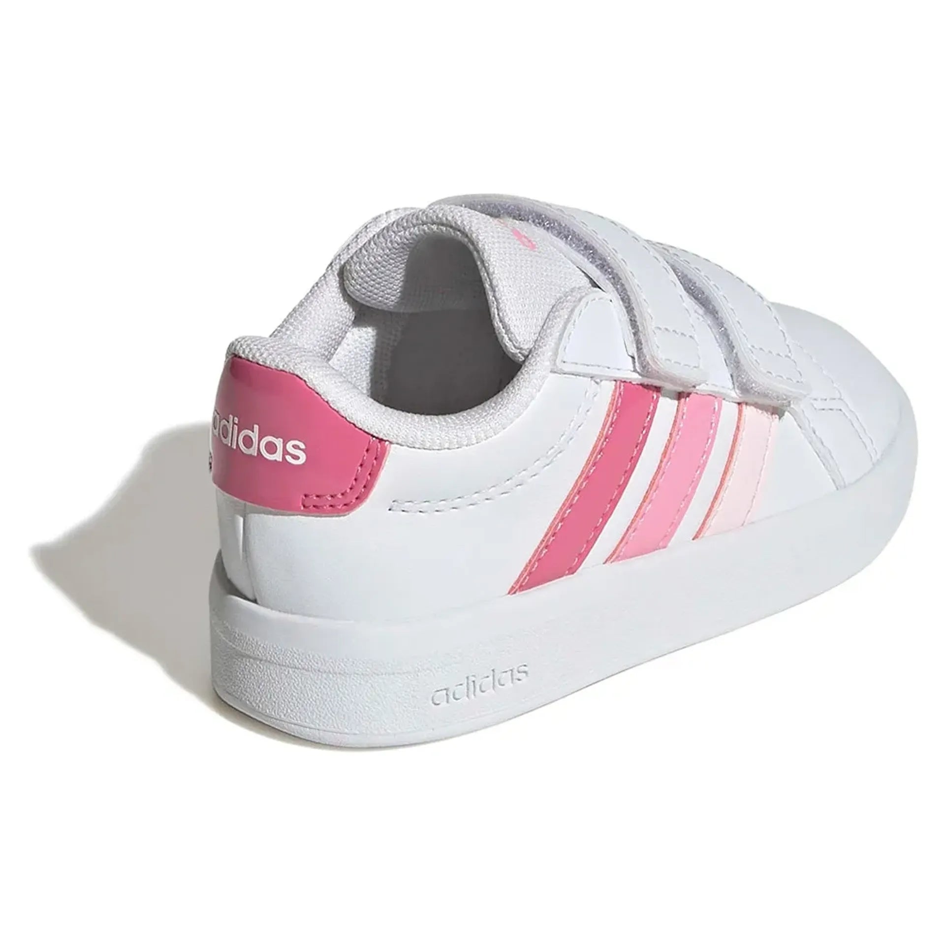 ADIDAS KID'S GRAND COURT 3.0 WHITE/PINK SNEAKER SHOES