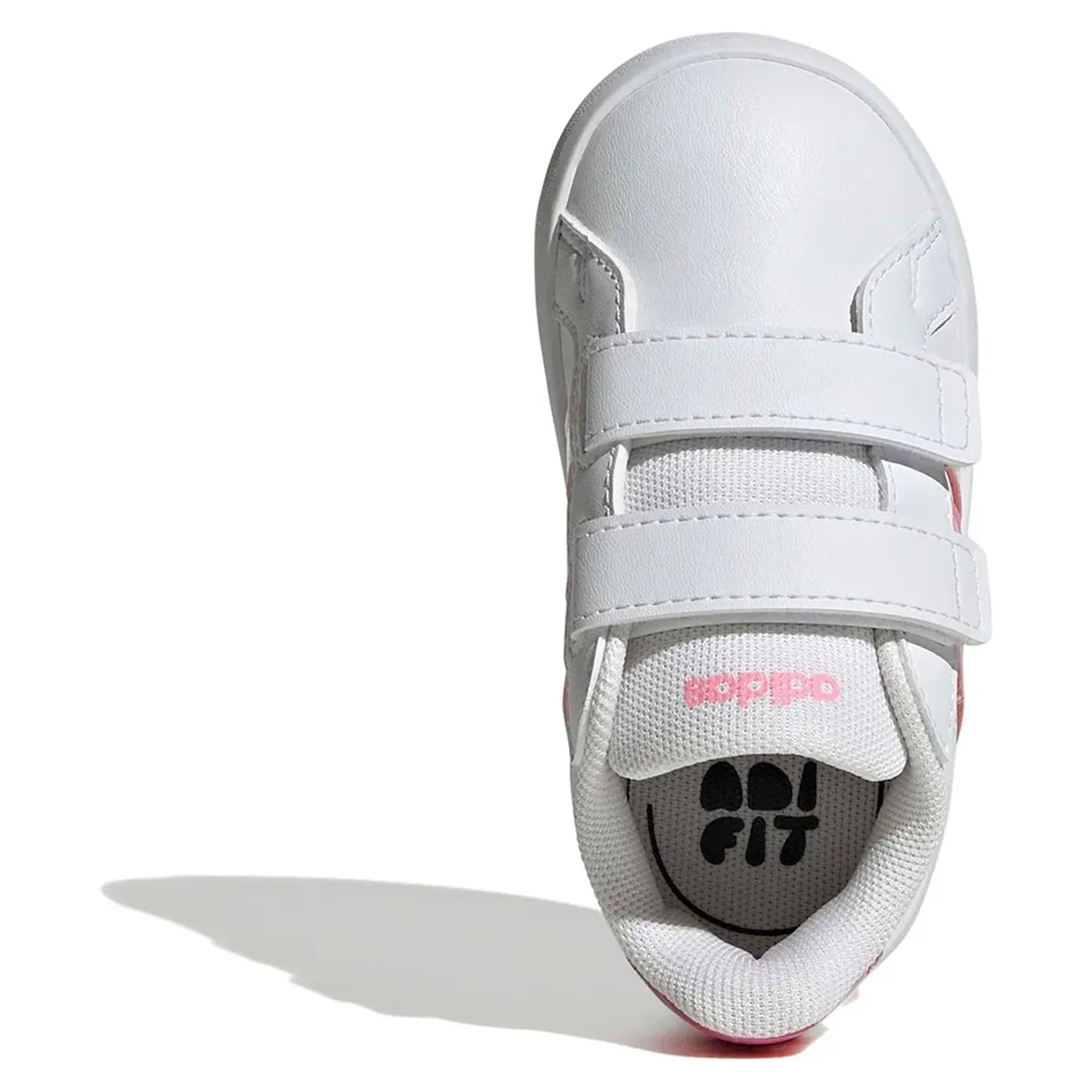 ADIDAS KID'S GRAND COURT 3.0 WHITE/PINK SNEAKER SHOES