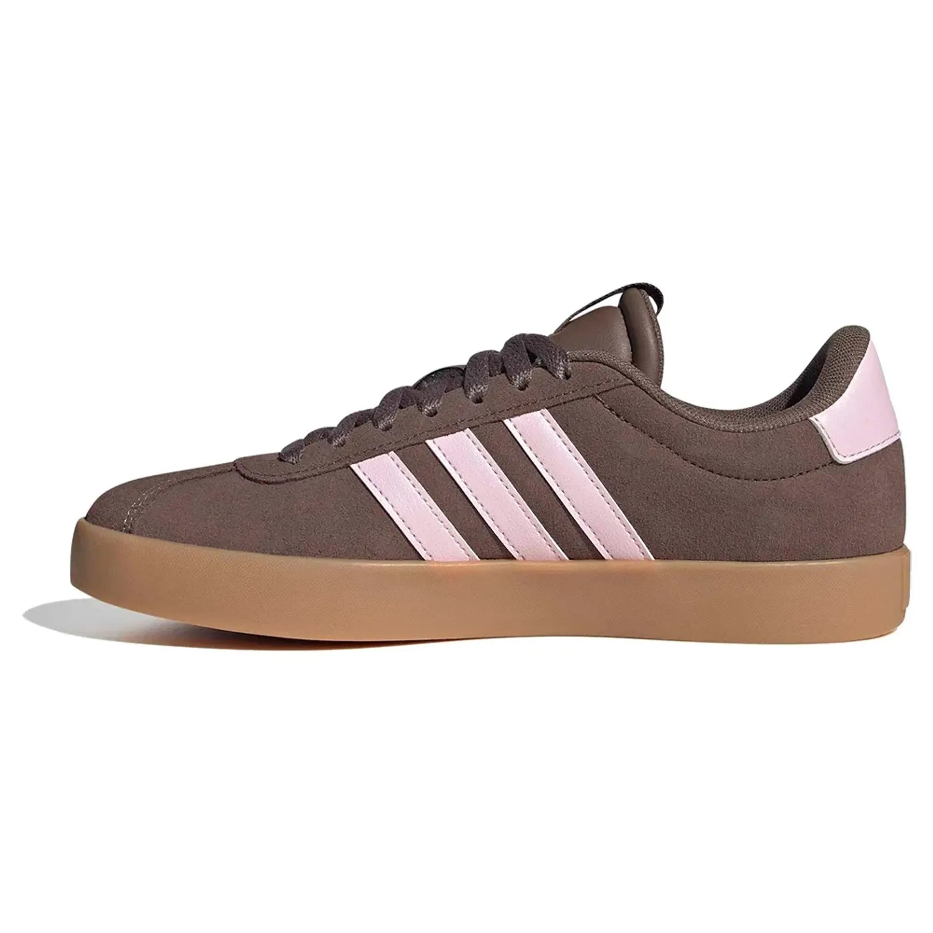 Adidas Women's Vl Court 3.0 Brown/Pink Sneaker Shoes