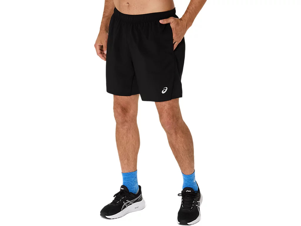 Asics Men's Silver 7' Black Short