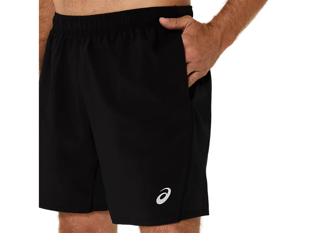 Asics Men's Silver 7' Black Short