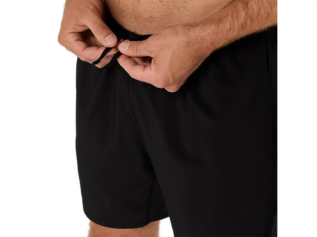 Asics Men's Silver 7' Black Short