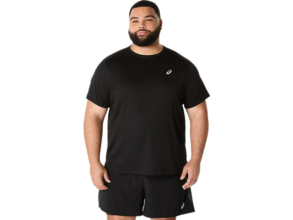 Asics Men's Silver Ss Black Tee