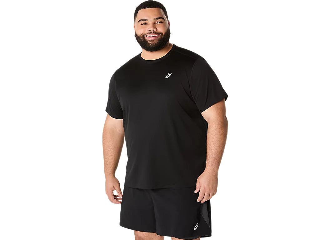 Asics Men's Silver Ss Black Tee