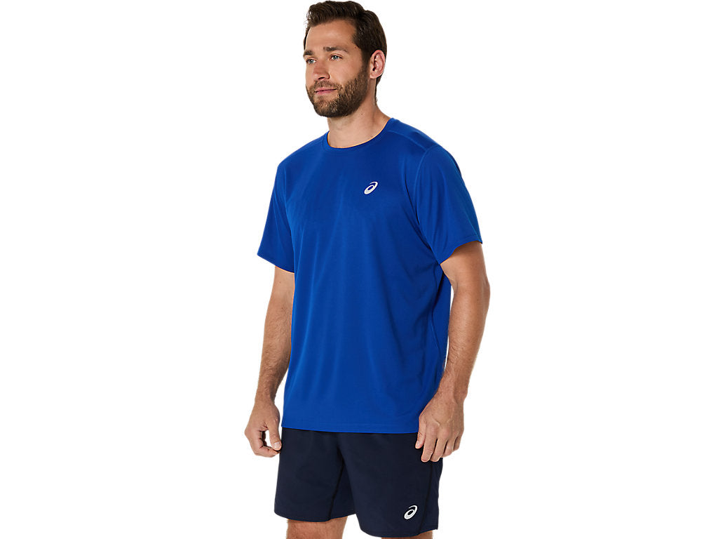 Asics Men's Silver Ss Blue Tee