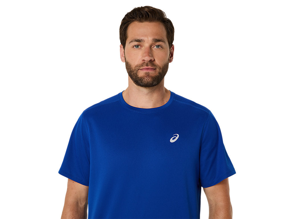 Asics Men's Silver Ss Blue Tee