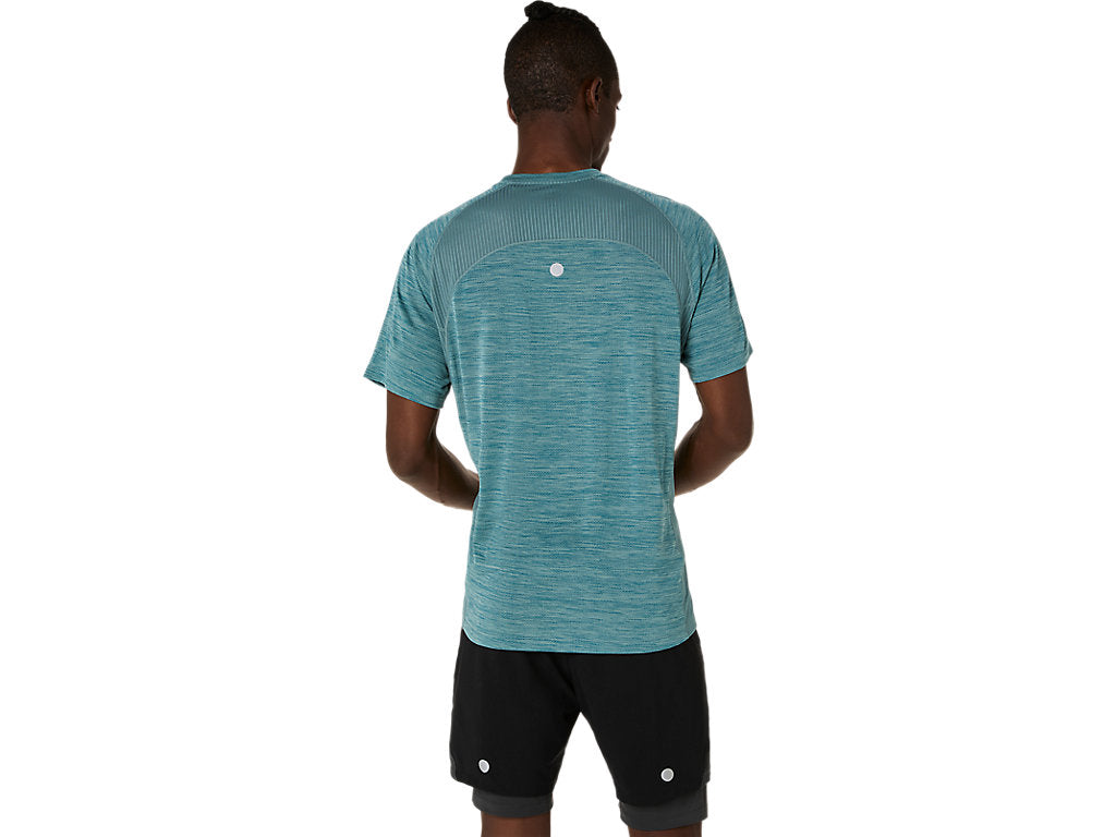 ASICS MEN'S ROAD SHORT SLEEVED FOGGY TEAL TEE
