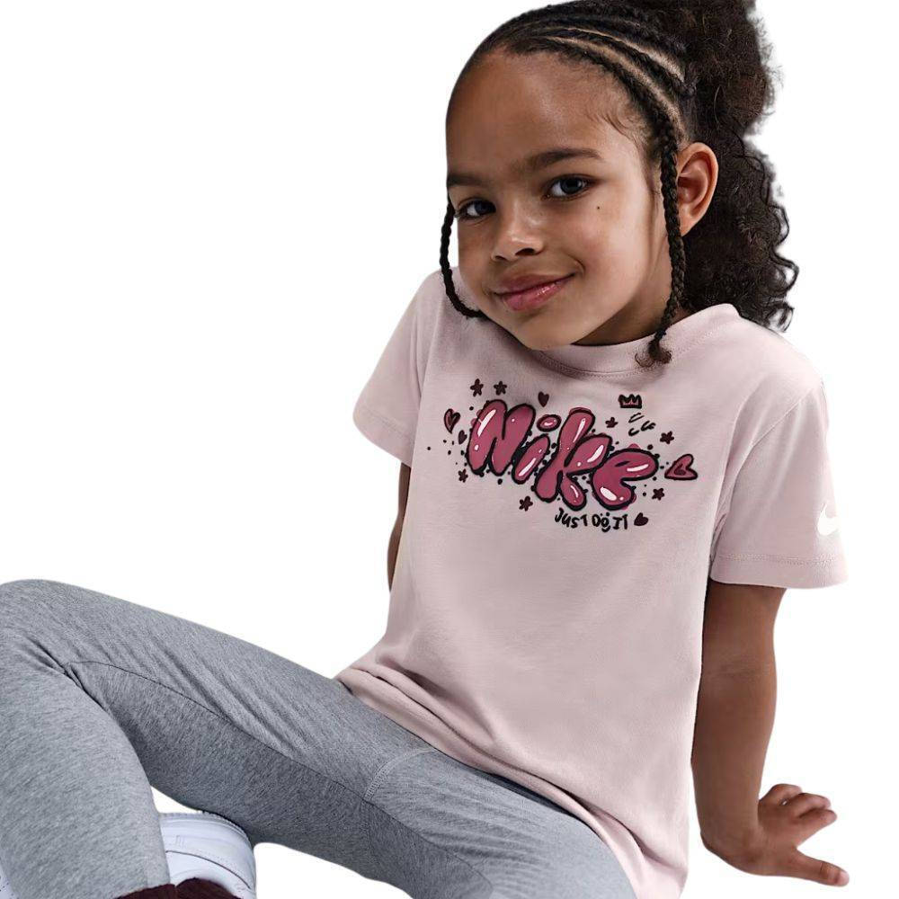 Nike Kid's Essentials Graphic Ringlet Pink Tee