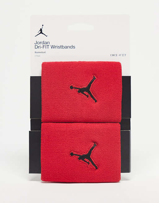 NIKE JORDAN JUMPMAN RED WRISTBANDS