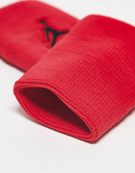 NIKE JORDAN JUMPMAN RED WRISTBANDS