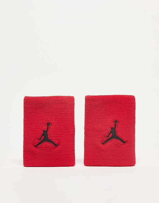 NIKE JORDAN JUMPMAN RED WRISTBANDS