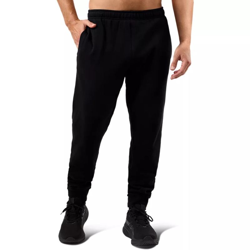 Asics Men's Fleece Cuff Black Trackpants