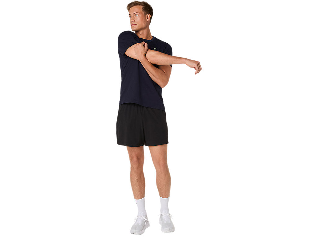 ASICS MEN'S SPIRAL EMBROIDERY NAVY TEE
