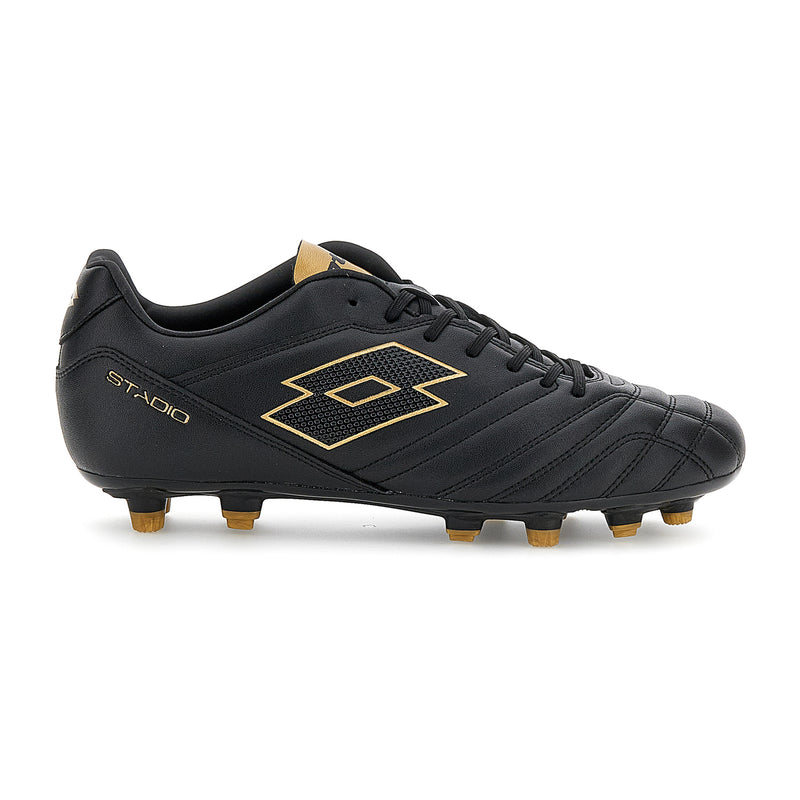 Lotto Mens Stadio 705 Fg Black/Gold Football Boots